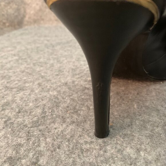 Lauren Ralph Lauren Sarina Women's Black Leather Heel Pointed Toe Pump Shoes - Picture 11 of 13